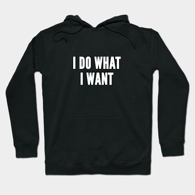 I Do What I Want - Funny Statement Humor Slogan Hoodie by sillyslogans